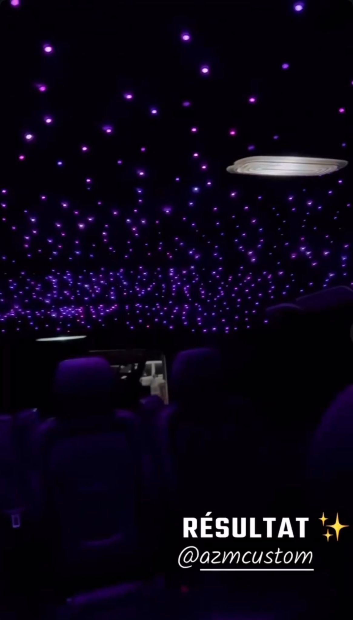 Mercedes Vito avec ciel étoilé et LED d'ambiance par AZM Custom